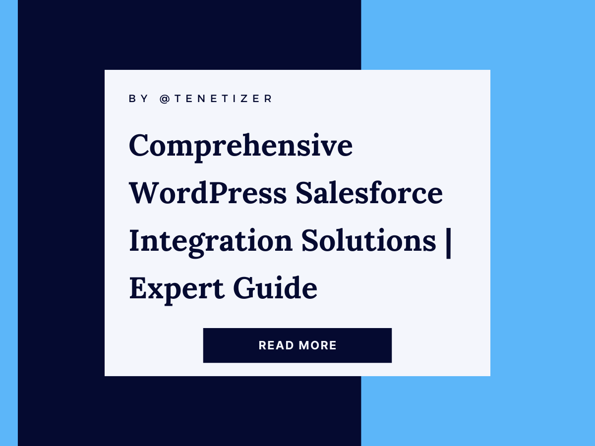 Tentizer Technologies _ Comprehensive WordPress Salesforce Integration