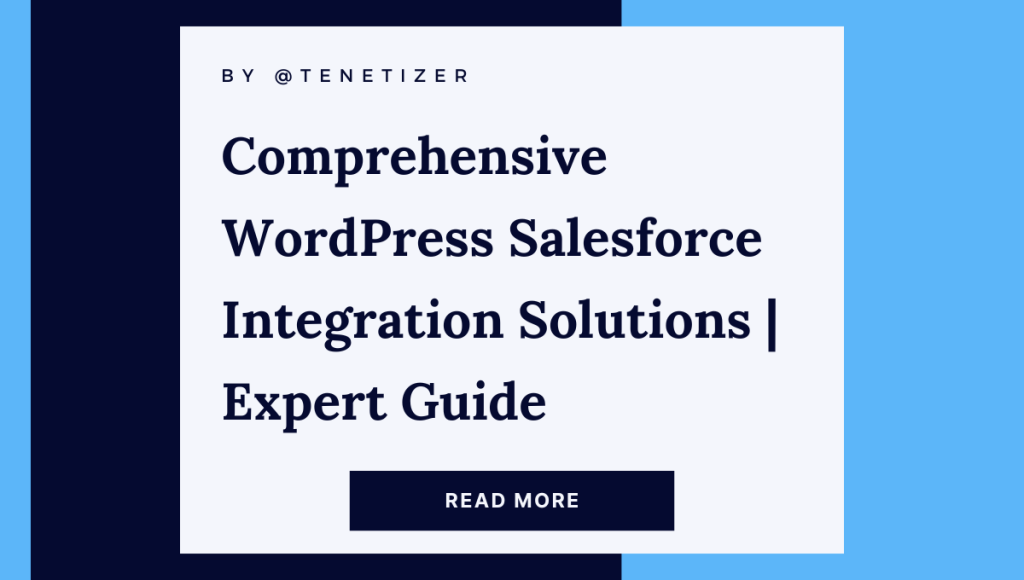 Tentizer Technologies _ Comprehensive WordPress Salesforce Integration